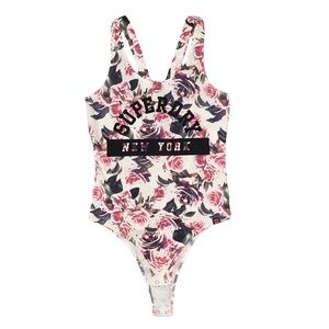 NWOT Superdry Women’s Lenox Bodysuit Floral Size Med. New Without Tags.